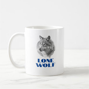 "Eenzame Wolf" of uw bericht, Grijze Wolf, Blauwe Koffiemok