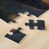 Eenzame Wolf Onder De Sterrenhemel Van De Melkweg Legpuzzel (Zijkant)