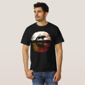 Eenzame Wolf Onder de Volle Maan T-shirt (Voorkant volledig)