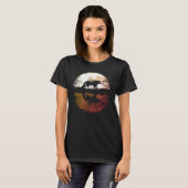 Eenzame Wolf Onder de Volle Maan T-shirt (Voorkant volledig)