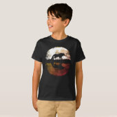 Eenzame Wolf Onder de Volle Maan T-shirt (Voorkant volledig)