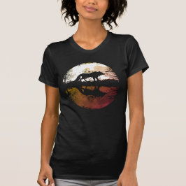 Eenzame Wolf Onder de Volle Maan T-shirt