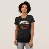 Eenzame Wolf Onder de Volle Maan T-shirt (Voorkant volledig)