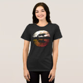Eenzame Wolf Onder de Volle Maan Tri-Blend Shirt (Voorkant volledig)