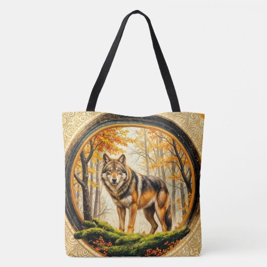 Eenzame Wolf Tote Bag (Achterkant)