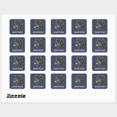 EENZAME WOLF VIERKANTE STICKER (Vel)