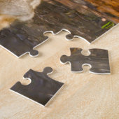 Eenzame Wolf Weerspiegeling in Vijver Legpuzzel (Zijkant)