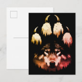 Eenzame Wolf. Wilde Ziel Briefkaart (Voorkant / Achterkant)