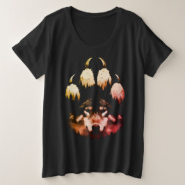 Eenzame Wolf. Wilde Ziel Grote Maat T-shirt