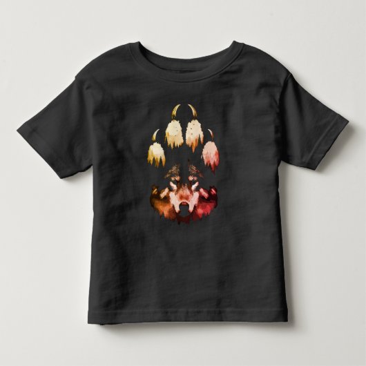 Eenzame Wolf. Wilde Ziel Kinder Shirts (Voorkant)