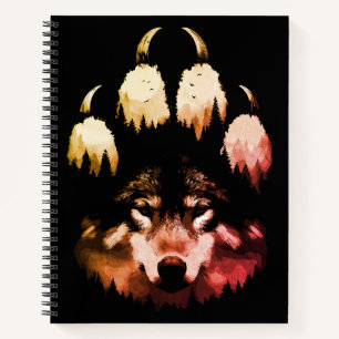 Eenzame Wolf. Wilde Ziel Notitieboek
