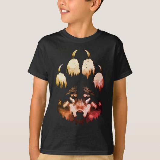 Eenzame Wolf. Wilde Ziel T-shirt (Voorkant)