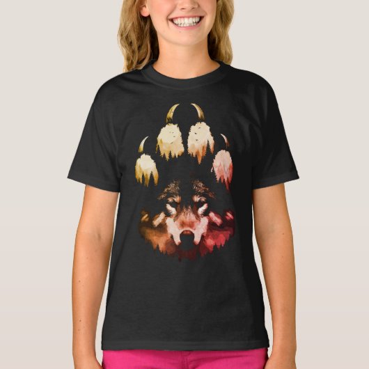 Eenzame Wolf. Wilde Ziel T-shirt (Voorkant)