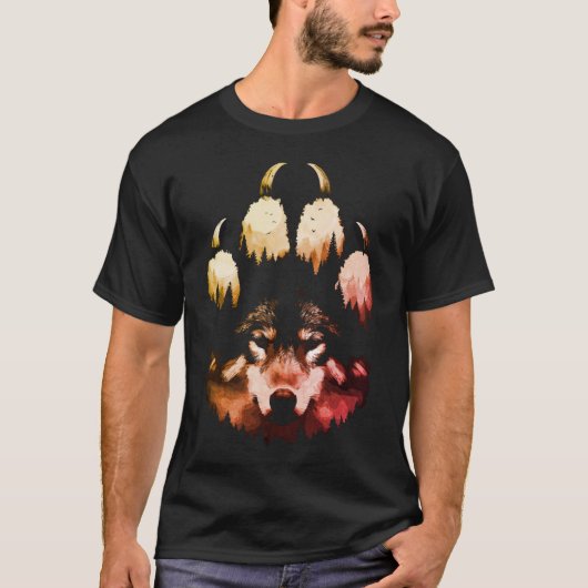 Eenzame Wolf. Wilde Ziel T-shirt (Voorkant)