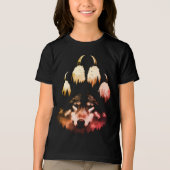 Eenzame Wolf. Wilde Ziel Tri-Blend Shirt (Voorkant)