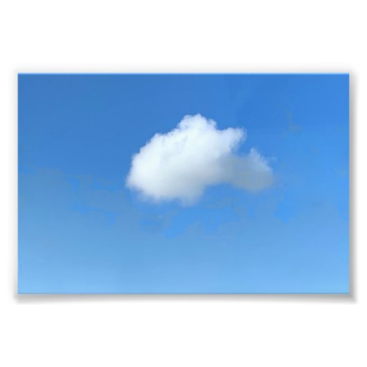 Eenzame Wolk  Foto Afdruk (Voorkant)