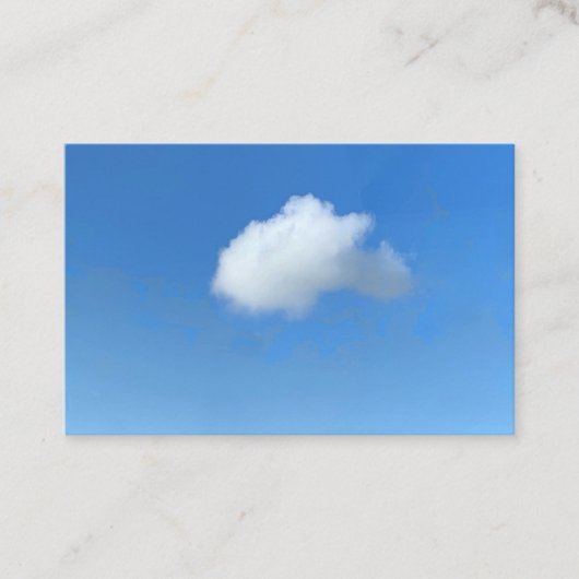 Eenzame wolk  visitekaartje (Voorkant)