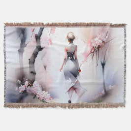 Eenzame Woman Walking Deken