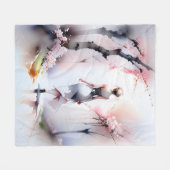 Eenzame Woman Walking Fleece Deken (Voorkant (Horizontaal))