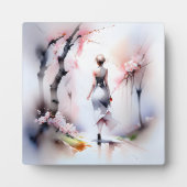 Eenzame Woman Walking Fotoplaat (Voorkant)