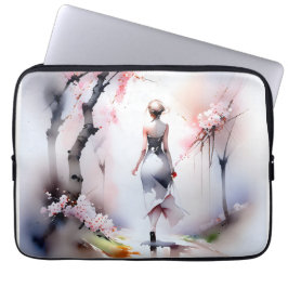 Eenzame Woman Walking Laptop Sleeve