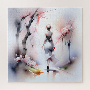 Eenzame Woman Walking Legpuzzel
