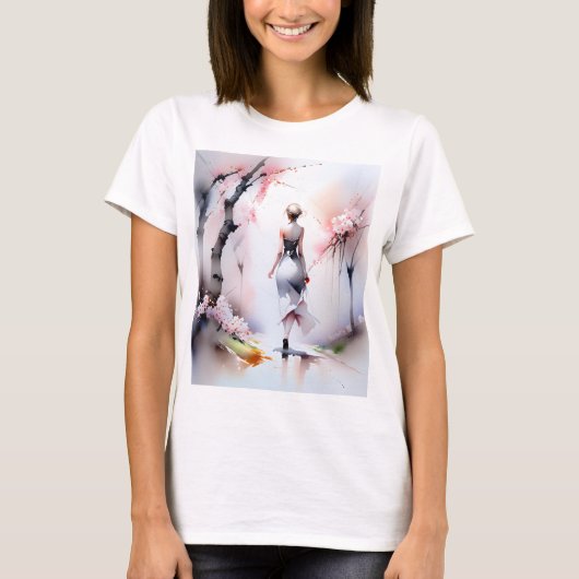 Eenzame Woman Walking T-shirt (Voorkant)
