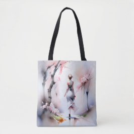 Eenzame Woman Walking Tote Bag