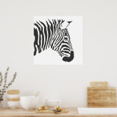 Eenzame zebra poster (Keuken)