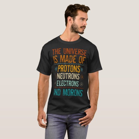 Eenzijdig gemaakt van beschermingneutronen elektro t-shirt (Voorkant volledig)