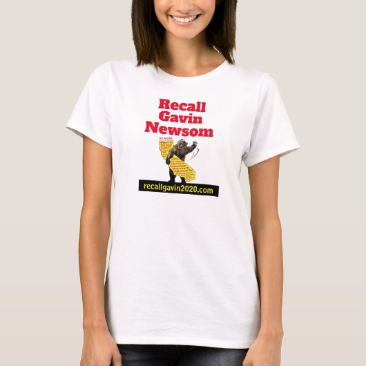 Eenzijdig recall Gavin Newsom T-shirt (Voorkant)