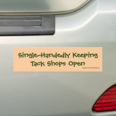 Eenzijdig winkels openen bumpersticker (Op auto)