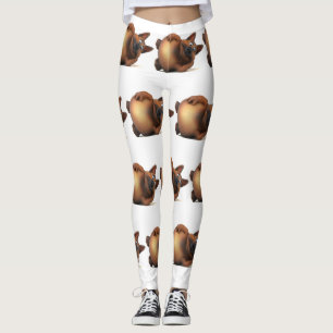Eenzijdige 3D-nok Leggings
