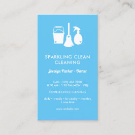 Eenzijdige blauw-witwasartikelen visitekaartje