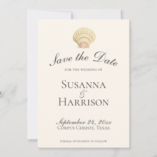  eenzijdige bruiloft opslaan Datum Save The Date (Voorkant)