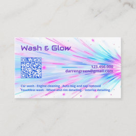 Eenzijdige Car Wash QR Visitekaartje