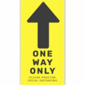 Eenzijdige directionele pijlvloermarkering sticker (Voorkant)