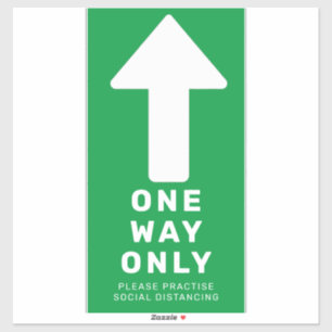 Eenzijdige directionele pijlvloermarkering sticker