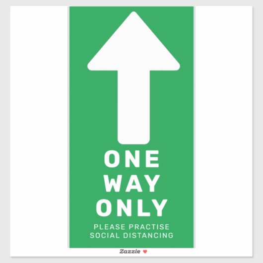 Eenzijdige directionele pijlvloermarkering sticker (Vel)
