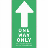 Eenzijdige directionele pijlvloermarkering sticker (Voorkant)