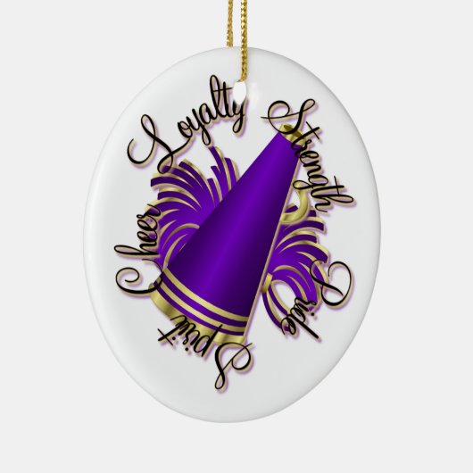 Eenzijdige Paarse en goudkwaliteiten éénzijdige ve Keramisch Ornament (Rechts)