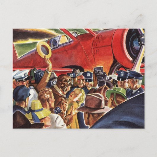 eenzijdige piloot van het vliegtuig met Paparazzi Briefkaart (Voorkant)