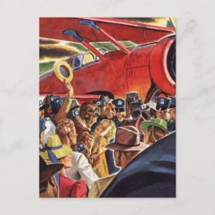  eenzijdige piloot van het vliegtuig met Paparazzi Briefkaart