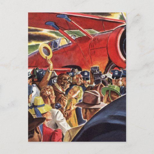 eenzijdige piloot van het vliegtuig met Paparazzi Briefkaart (Voorkant)