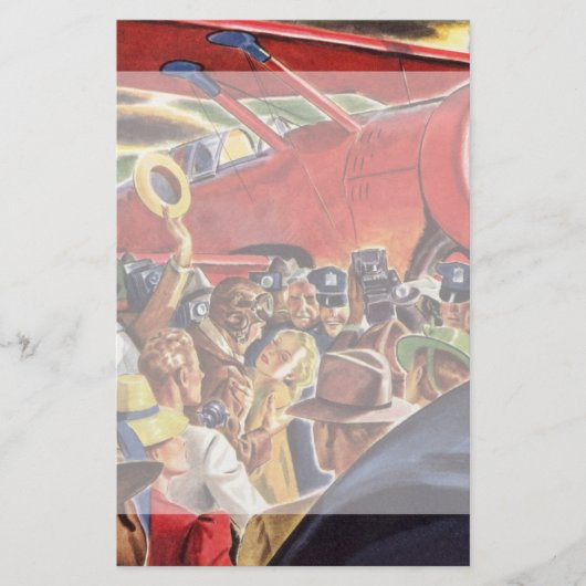 eenzijdige piloot van het vliegtuig met Paparazzi Briefpapier (Voorkant)