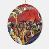  eenzijdige piloot van het vliegtuig met Paparazzi Keramisch Ornament (Links)