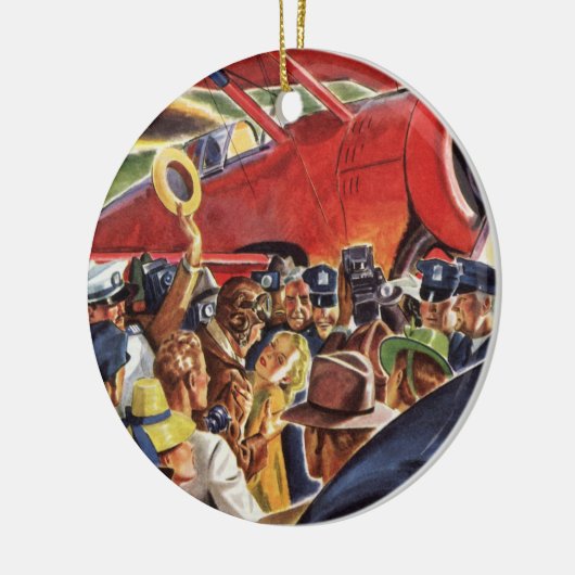  eenzijdige piloot van het vliegtuig met Paparazzi Keramisch Ornament (Links)