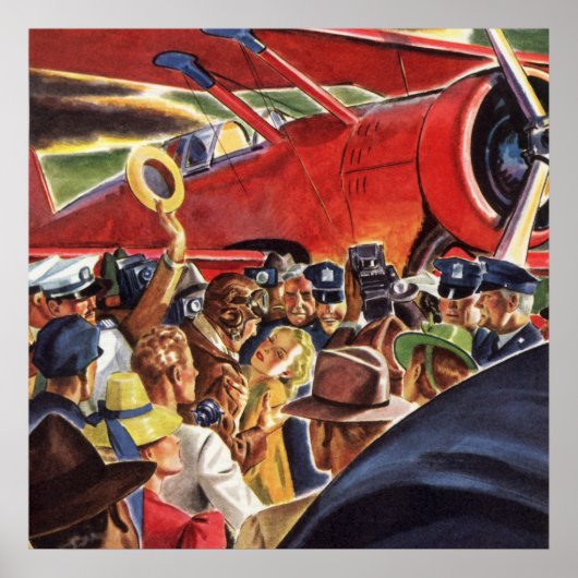 eenzijdige piloot van het vliegtuig met Paparazzi Poster (Voorkant)