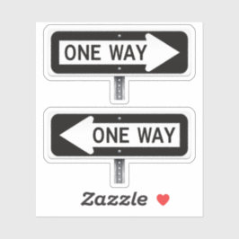 Eenzijdige straatbord sticker