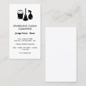 Eenzijdige zwarte witwasbenodigdheden visitekaartje (Voorkant / Achterkant)